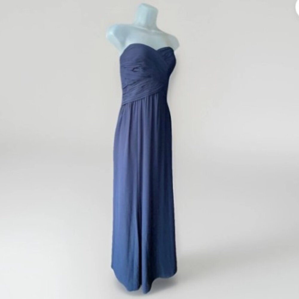 Ralph Lauren Evening Strapless Dress Navy Blue Size 14